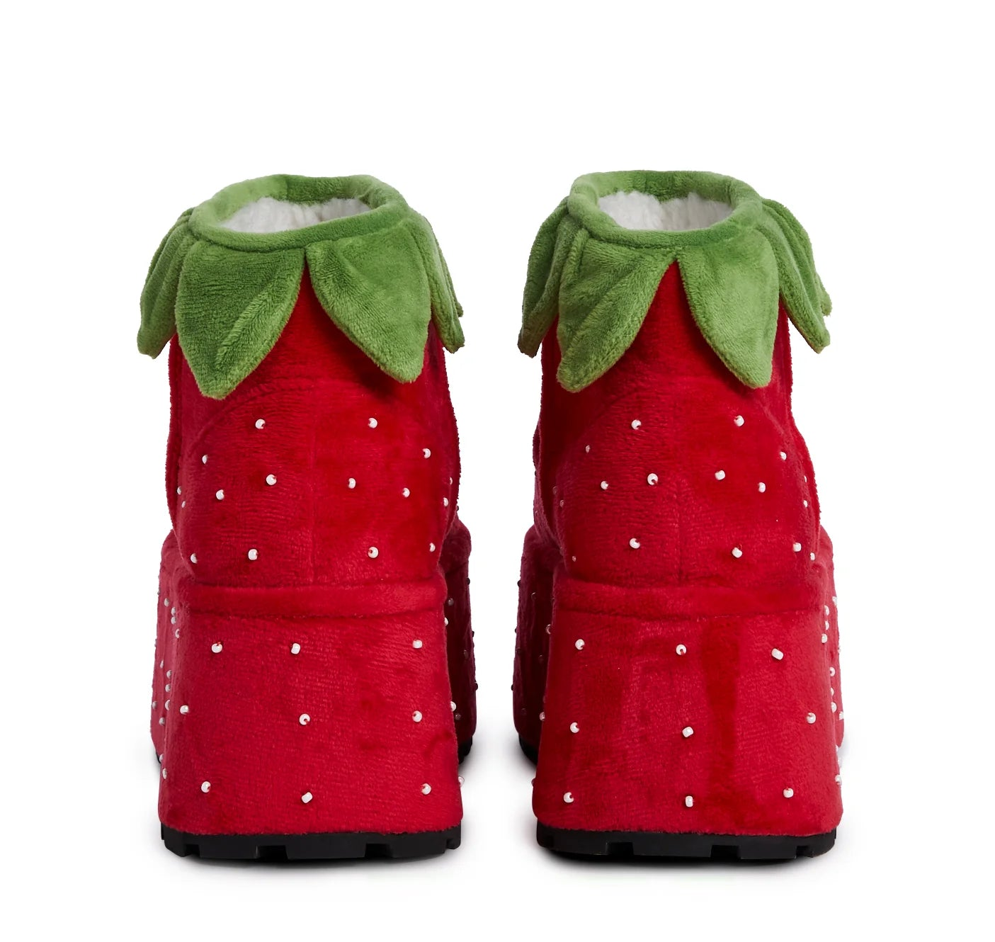 Fresh Patch Platform Boots from the Dolls Kill x Strawberry Shortcake Collaboration - Red - Size 10M