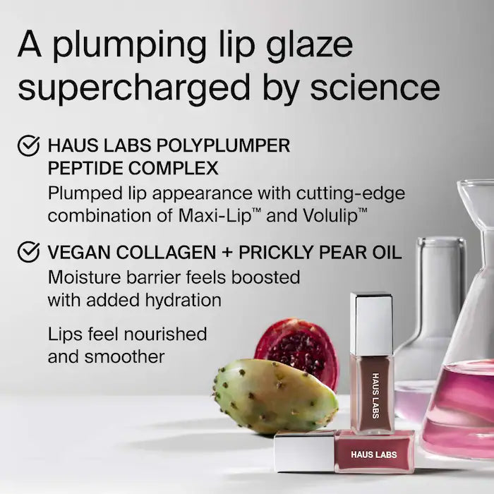 HAUS LABS By Lady Gaga | PHD Hybrid Lip Glaze in Guava | Gloss | 0.25 fl oz