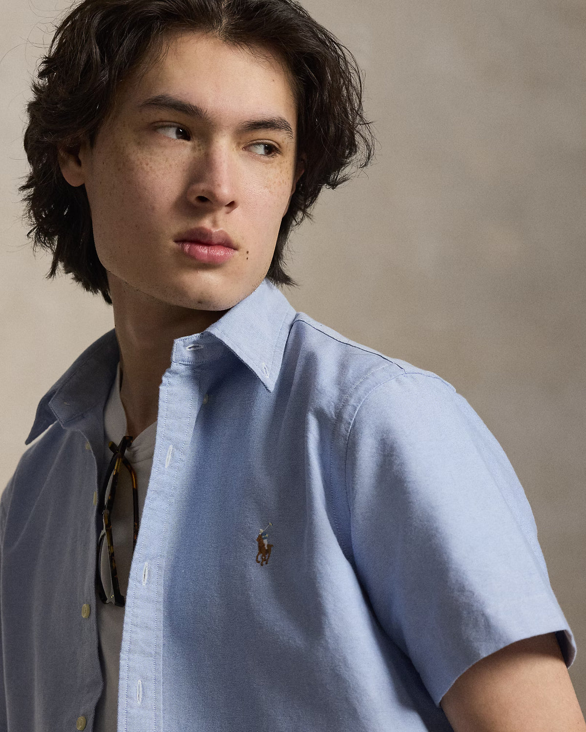 *POLO RALPH LAUREN Men's Classic Fit Oxford Shirt, Blue, XXL