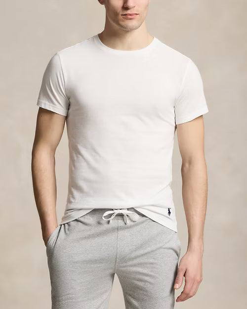 *White Mens Slim Fit Wicking Crew 5-Pack XL