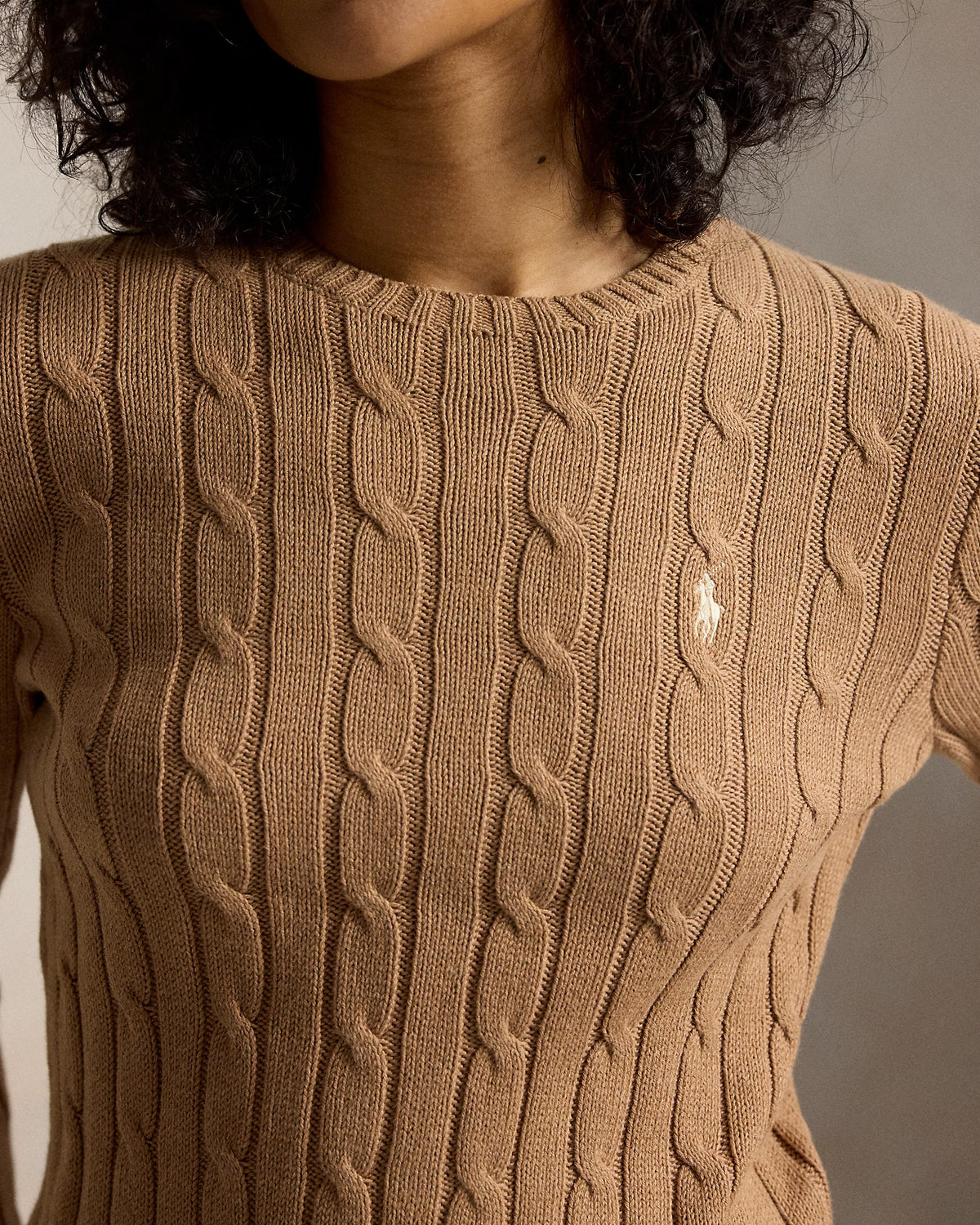 Polo Ralph Lauren Cable-Knit Cotton Crewneck Sweater Size XXL