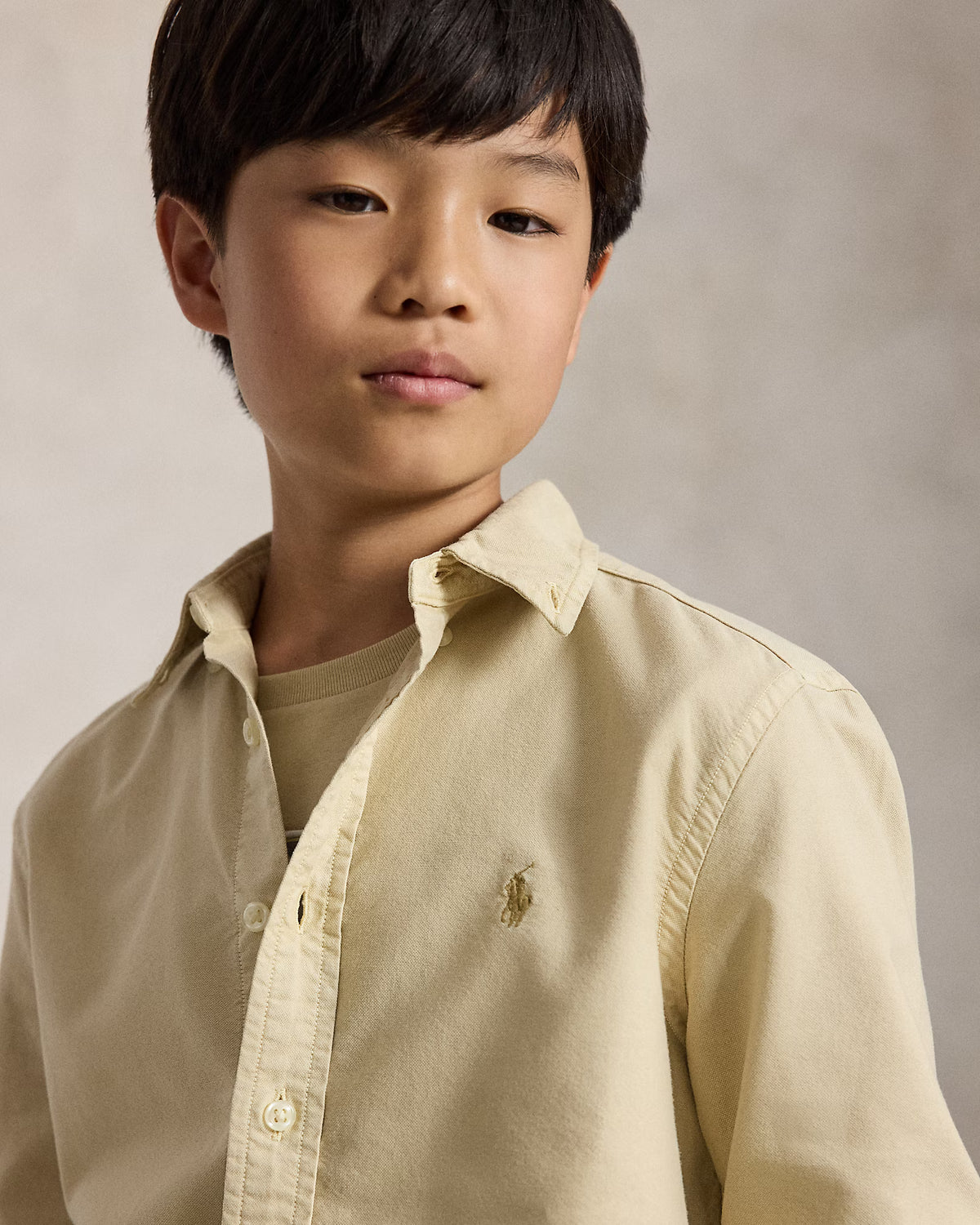 Garment-Dyed Cotton Oxford Shirt Boy Size L (14-16)