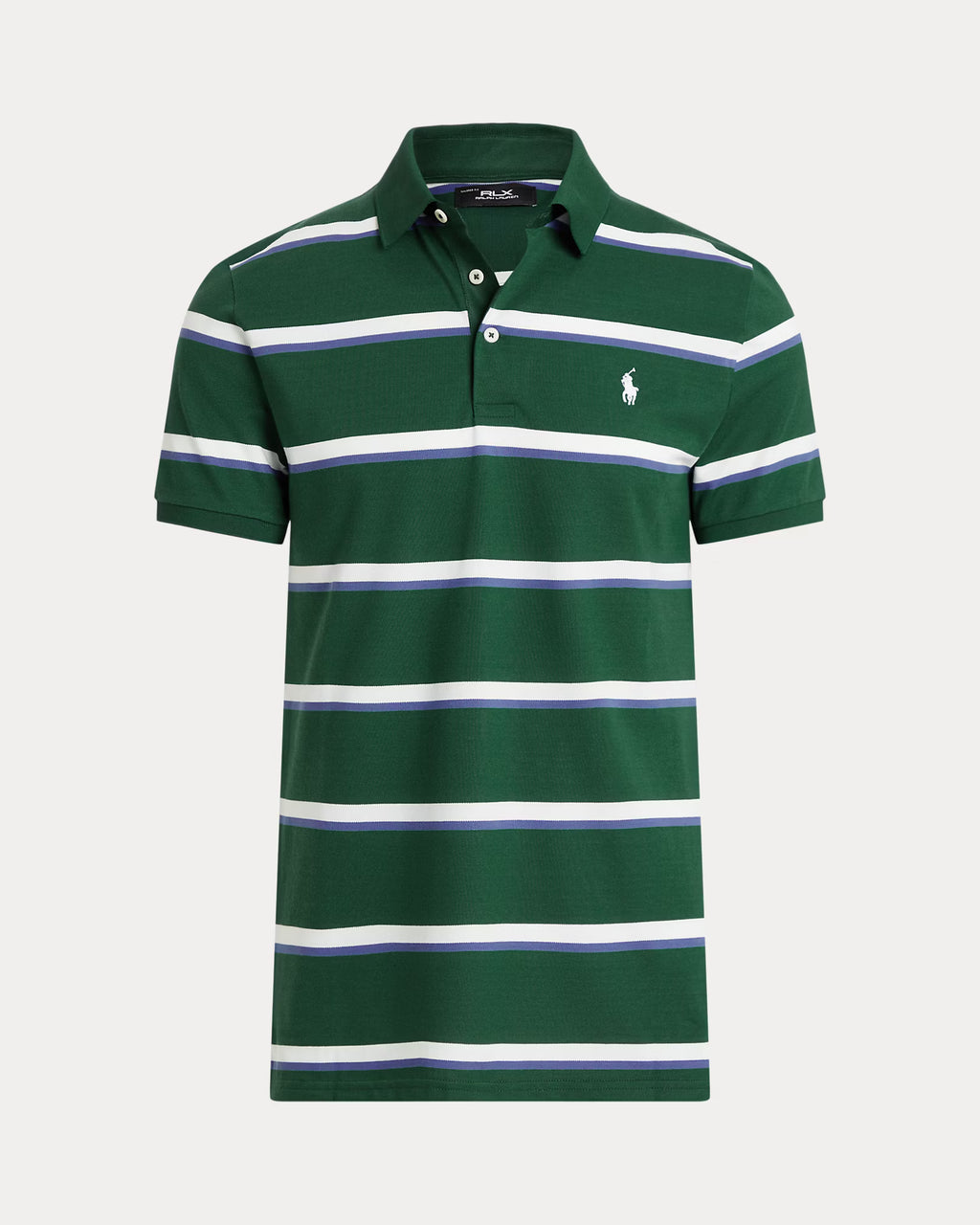 Ralph Lauren RLX Men's Tailored Fit Striped Performance Polo Shirt, Large