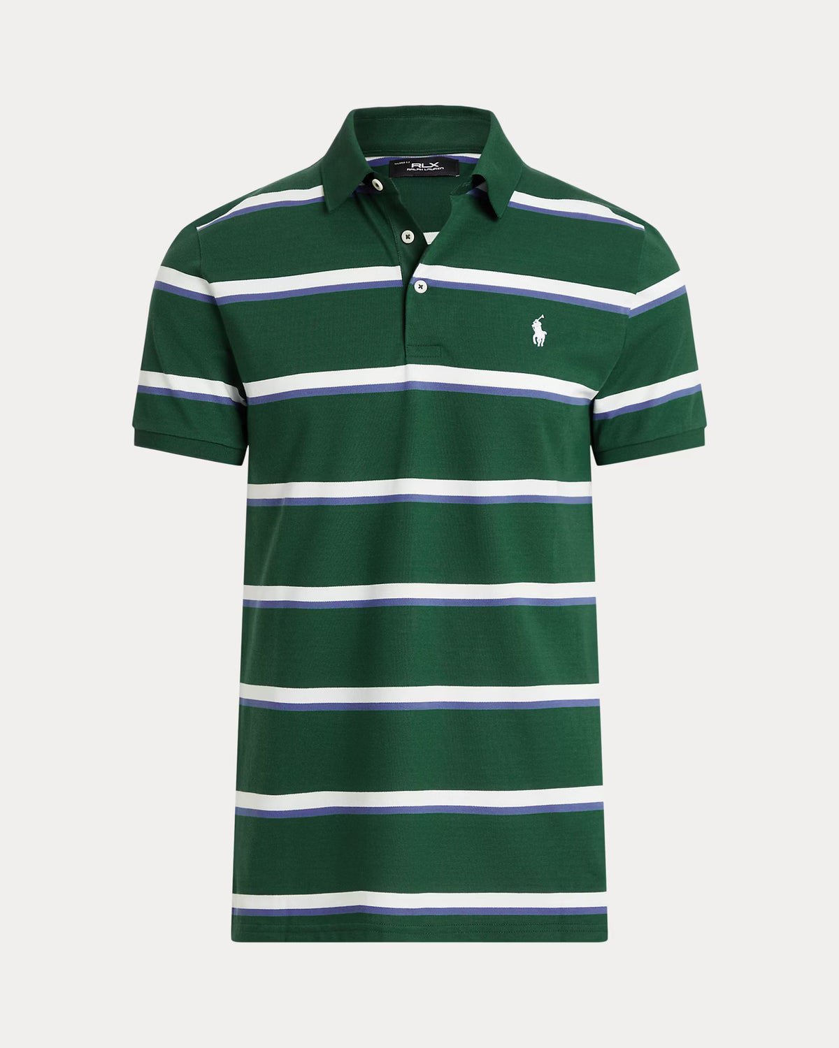 Ralph Lauren RLX Men's Tailored Fit Striped Performance Polo Shirt, Large