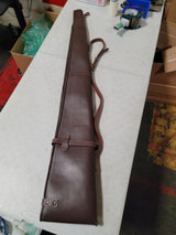 Pre-Loved Vintage Rifle Scabbard in Dark Brown Oil-Tanned Leather | Extra Long