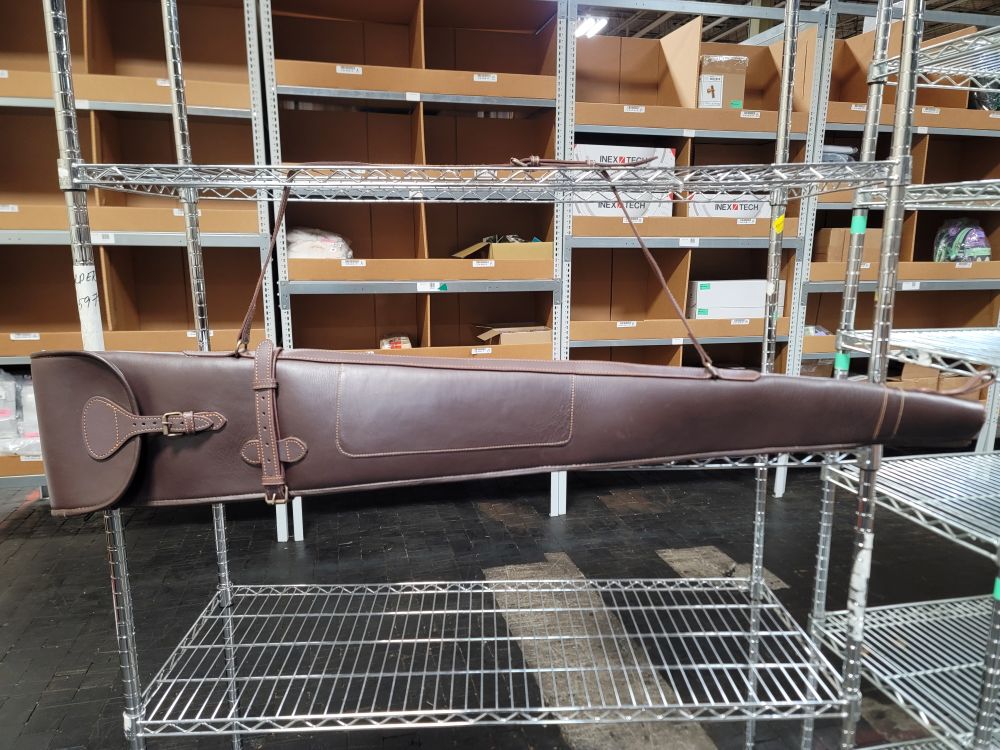 Pre-Loved Vintage Rifle Scabbard in Dark Brown Oil-Tanned Leather | Extra Long