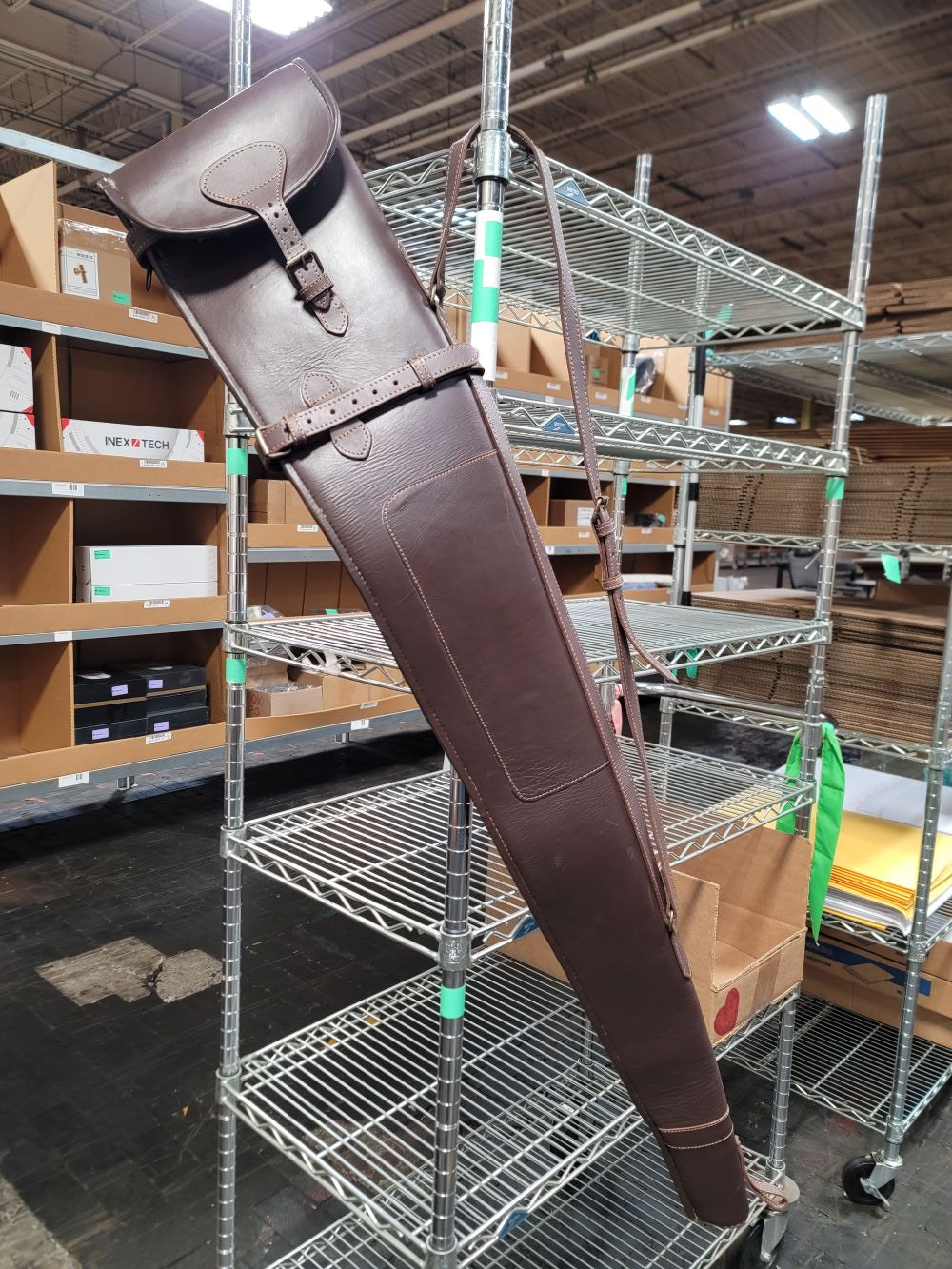 Pre-Loved Vintage Rifle Scabbard in Dark Brown Oil-Tanned Leather | Extra Long