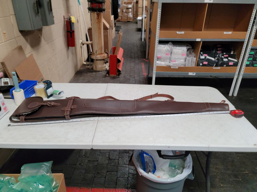 Pre-Loved Vintage Rifle Scabbard in Dark Brown Oil-Tanned Leather | Extra Long
