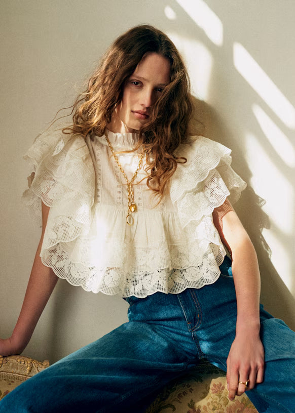 Sezane Leanie Blouse Size 2