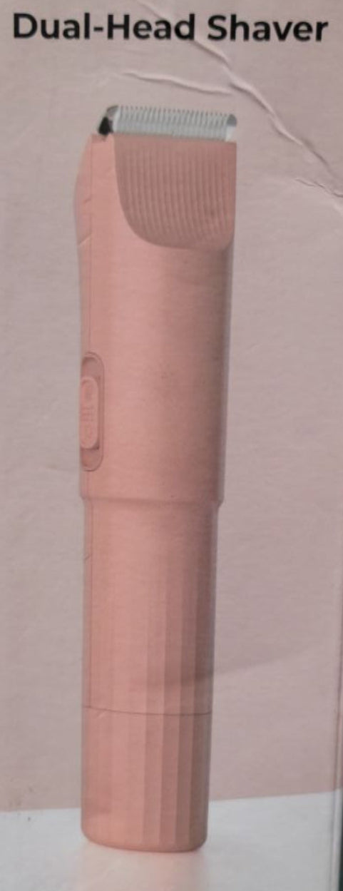 2-in-1 Pink Electric Bikini Trimmer for Women