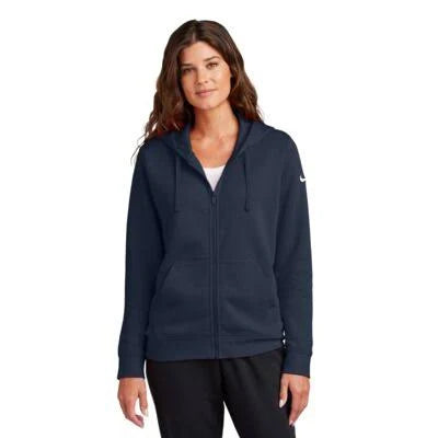 Nike Women's Club Fleece Swoosh Full-Zip Hoodie (Size: X-Large)