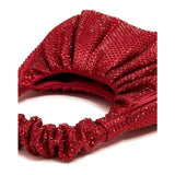 JW PEI “Gabbi” red crystal ruched hobo Handbag