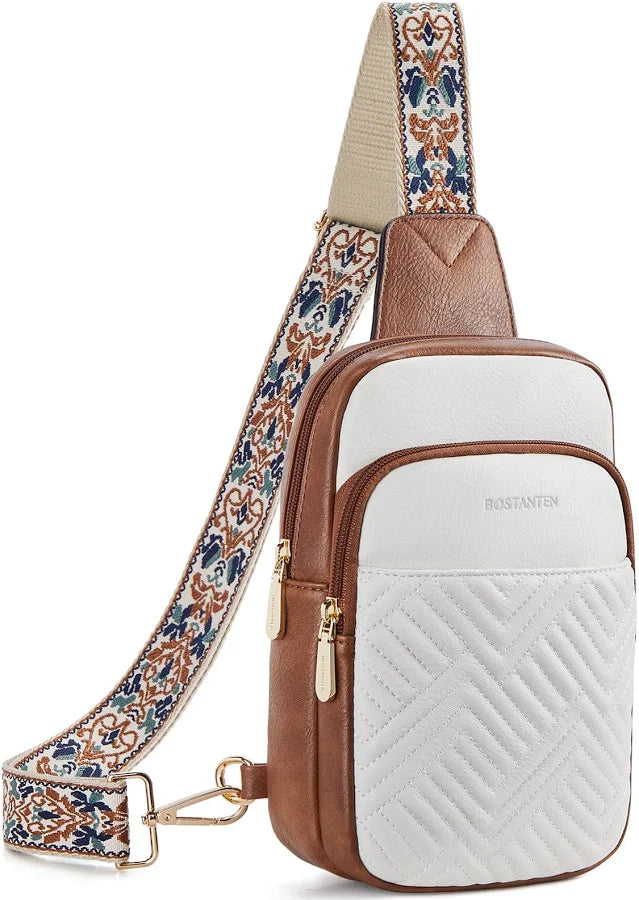 BOSTANTEN Women's Quilted Crossbody Bag