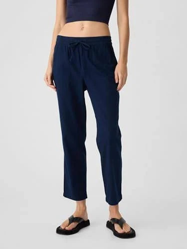 Gap Mid Rise Easy Twill Pants - True Indigo - Small