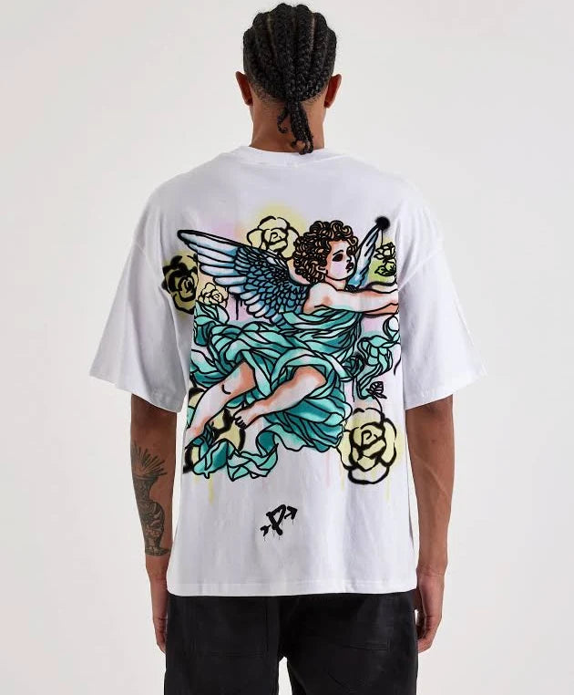 Play Palm Angels Men Play Palm Angels Graffiti Angel Tee  Size Medium