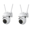 Cloud Storage - 2- Pack - 1080P Outdoor WiFi PTZ Security Camera, 2.4G&5GWiFi, Auto Tracking, 2 Way Audio, Spot Night Vision,support SD Card & Cloud Storage, Indoor/Outdoor CCTV Camera for Baby/Elderly