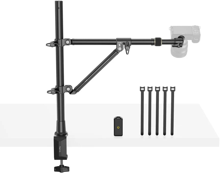 SMALLRIG Overhead 3-Section Boom Arm Desk Mount - Black - Model 4324