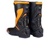 DRH Rapido | Men's Motorcycle Racing Boots | Black & Orange | US 10