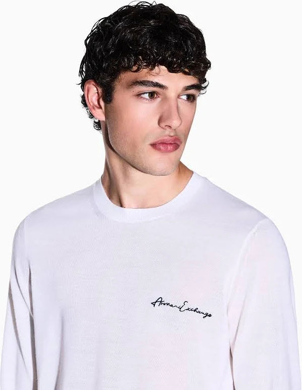 Armani Exchange Men's Merino Wool Mix Crew Neck Sweater (Size: X-Large)