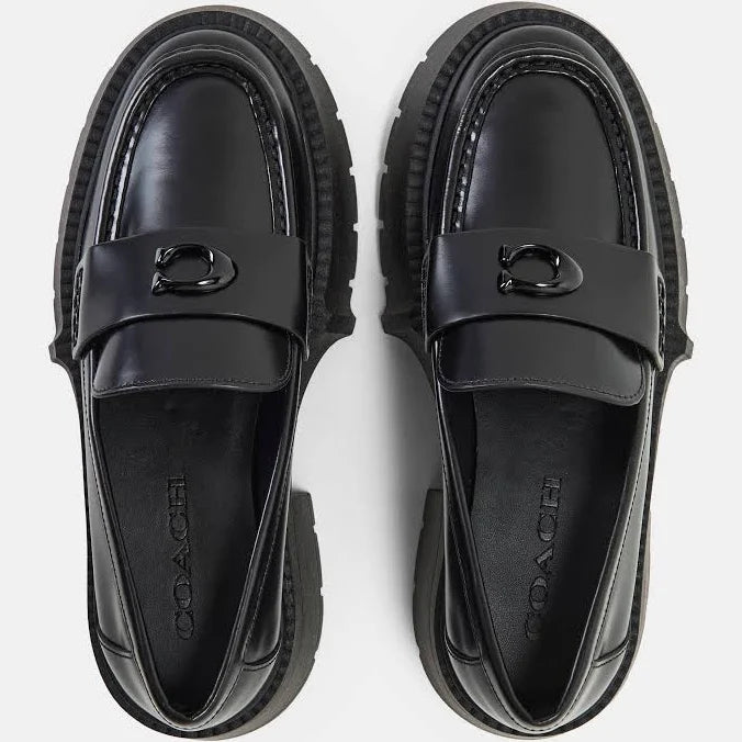 COACH - Women's Leah Platform Loafers - Black - US 7.5