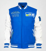 PRO STANDARD - Men's 2XL NFL SEATTLE SEAHAWKS WOOL VARSITY JACKET - Royal/White