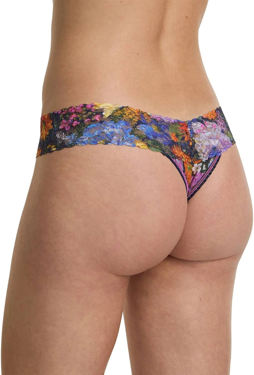Printed Signature Lace® Low Rise Thong Impressionist Floral Print