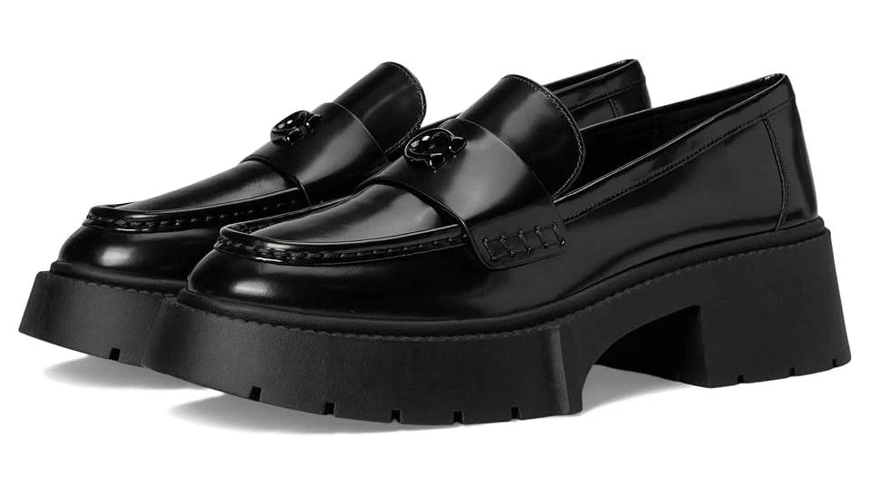 COACH - Women's Leah Platform Loafers - Black - US 7.5