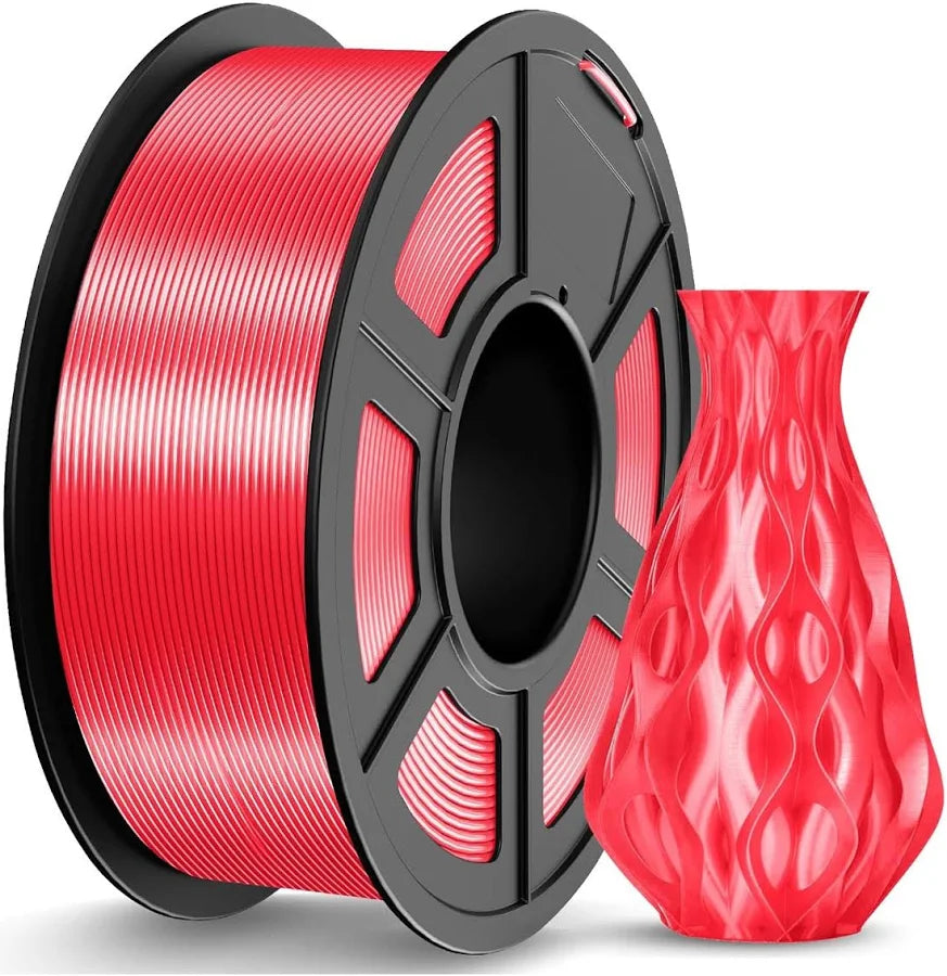 3D Printer Filament Red Silk 1.75 mm Smooth Silk Texture Spool