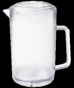 GET P-3064-1-CL 64 oz. Customizable Clear Textured Pitcher with Lid