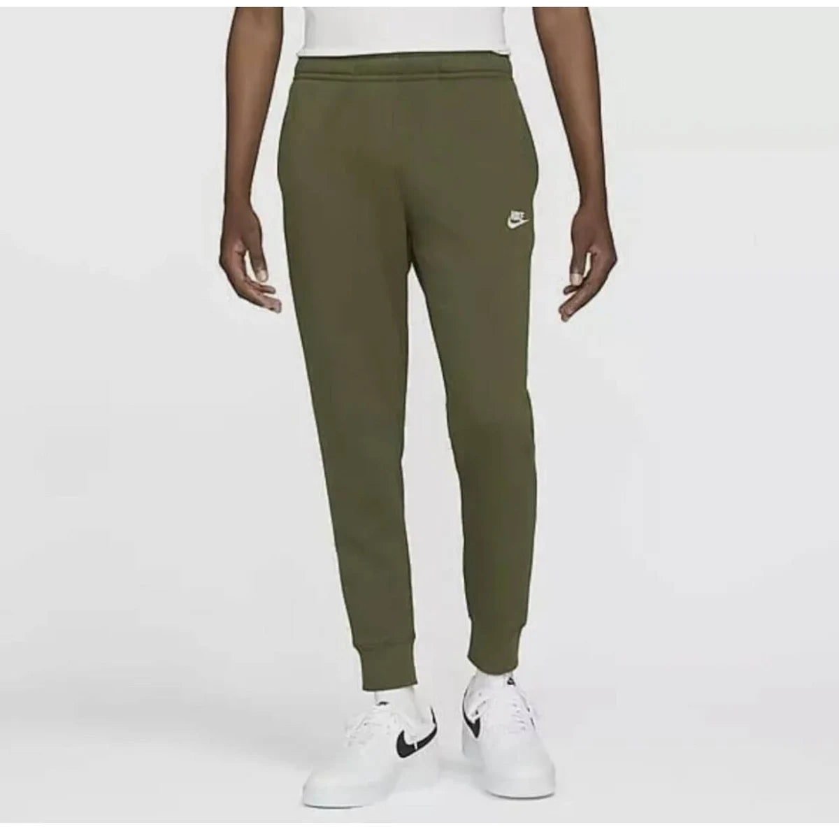 Nike Sportswear Club Fleece Tapered Joggers Army Green Men's - L