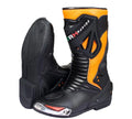 DRH Rapido | Men's Motorcycle Racing Boots | Black & Orange | US 10