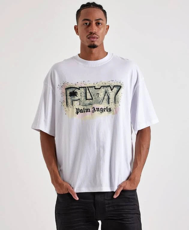 Play Palm Angels Men Play Palm Angels Graffiti Angel Tee  Size Medium