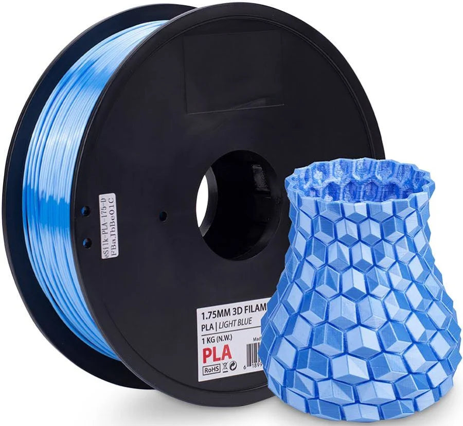 3D Printer Filament Blue Silk 1.75 mm With Spool