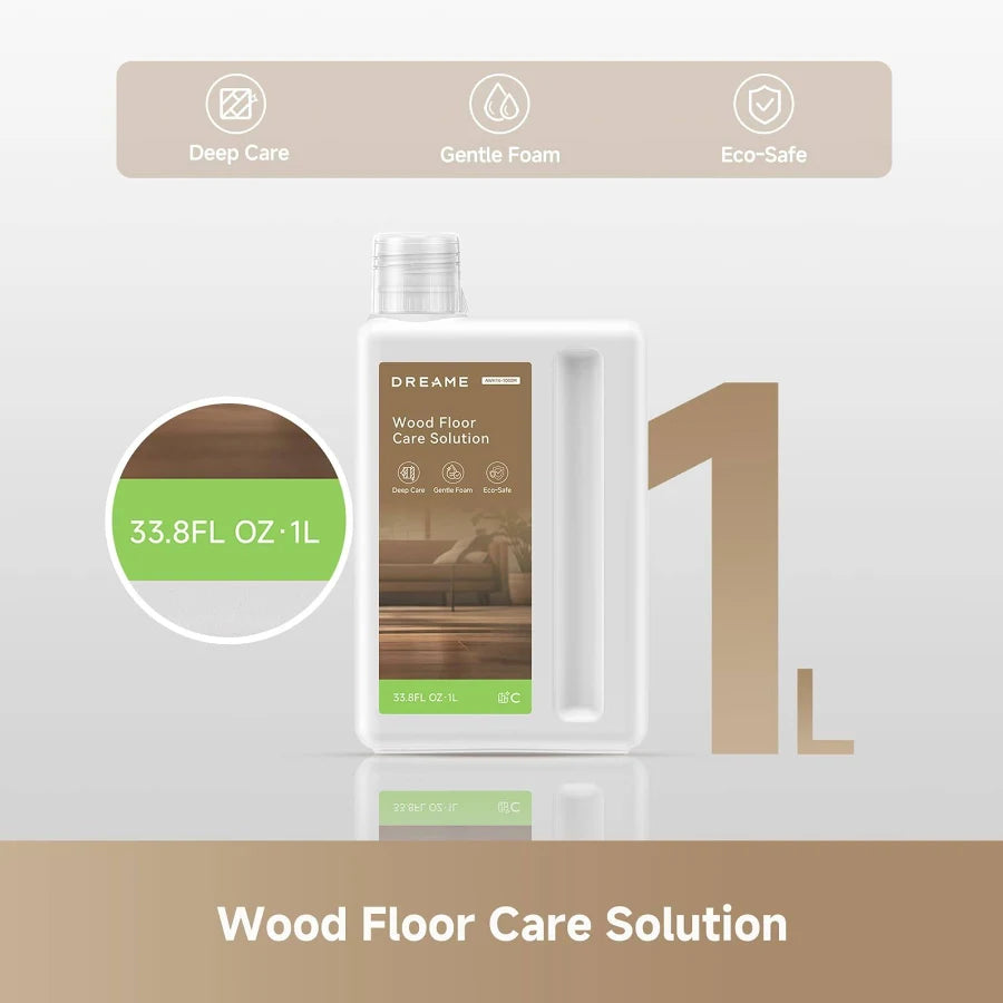 DREAME Wood Floor Care Solution, 33.8 FL OZ (1L)