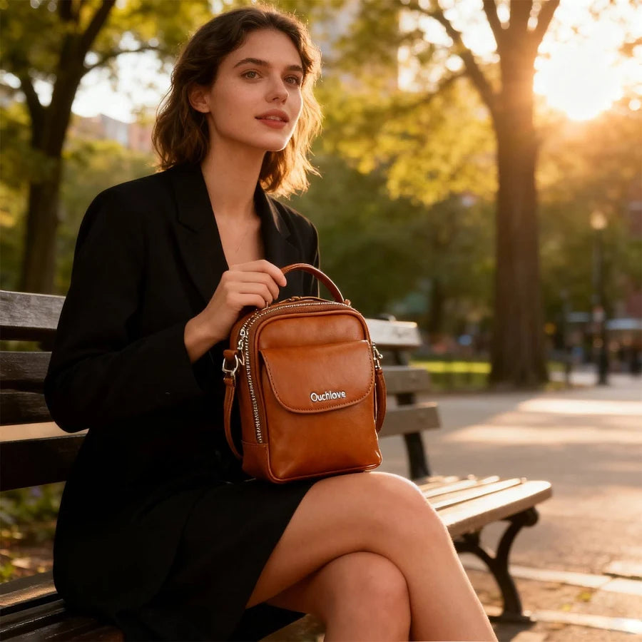 Ouchlove Women's Crossbody Bag/Eyeglasses Bag - Maya (Brown)