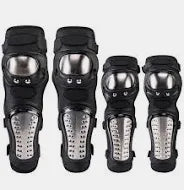 Stainless steel motorcycle elbow and knee pads