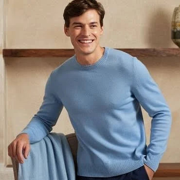 BANANA REPUBLIC | Men's Cashmere Crewneck Sweater in Northwind Blue | S