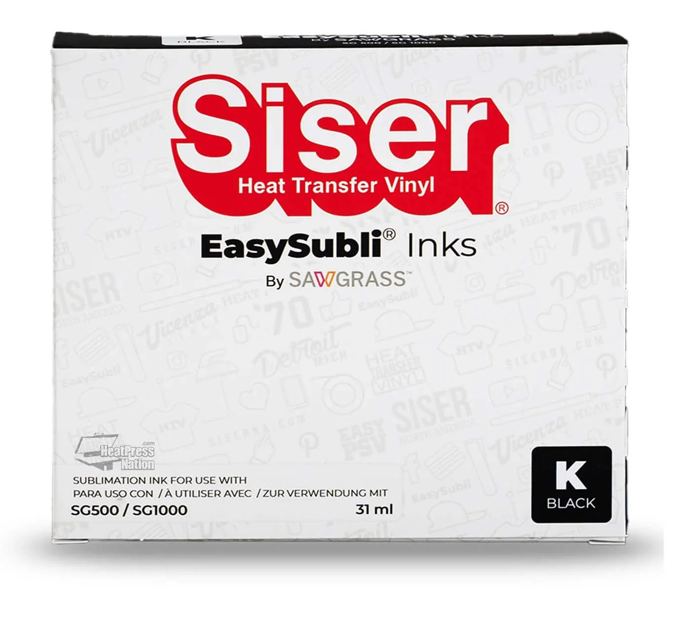 Siser EasySubli UHD Individual Ink Cartridges for Sawgrass SG500/SG1000 (Black)