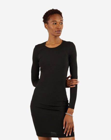 Sixth June Ls Open Back Ribbed Dress-Black NWT