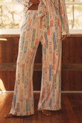 The LyreBird Moda Luxe Pajama Pants-Size: Med. Emily Taylor Ski Print