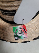 SOM-PAL Hats Valdez Kids - Baby Cowboy Hat in Natural Palm With Black Woven Brim - Mexican Size 42