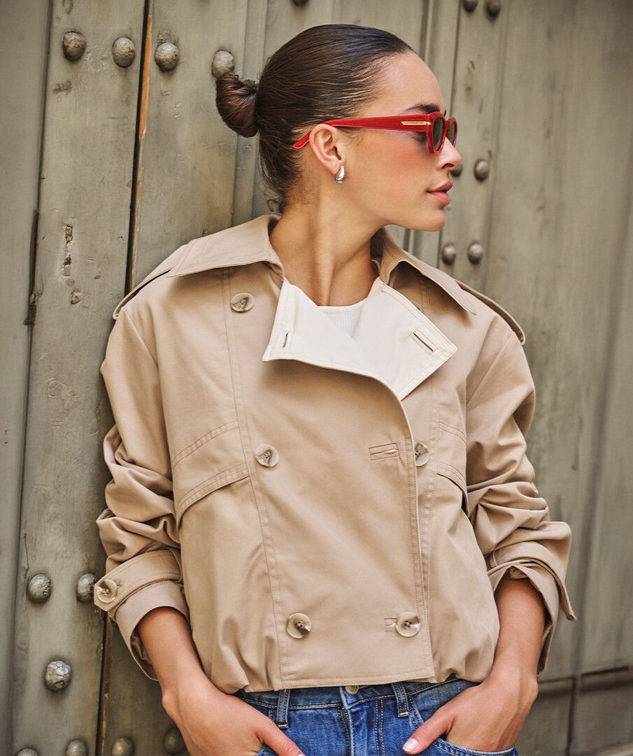 Esqualo Coat Trench Short Balloon Size XS/S
