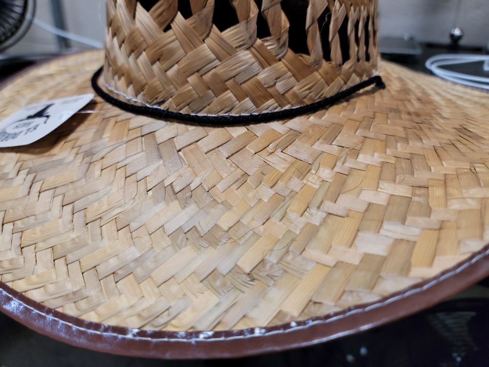 EL DORADO HATS - Straw Hat in Natural Tan With Chocolate Brown Brim Trim - Adult OS
