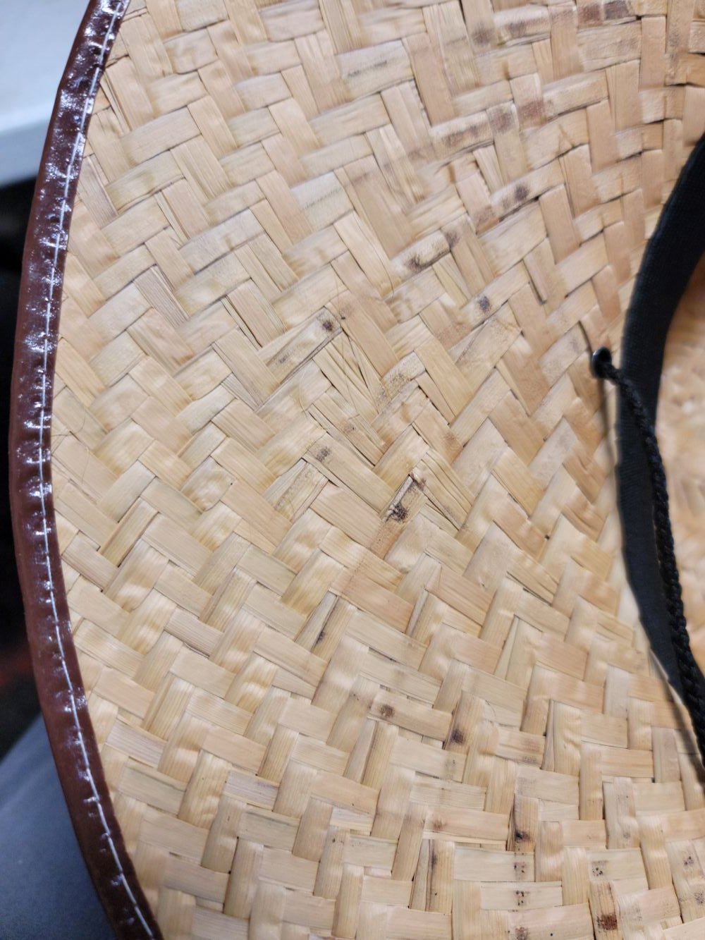 EL DORADO HATS - Straw Hat in Natural Tan With Chocolate Brown Brim Trim - Adult OS