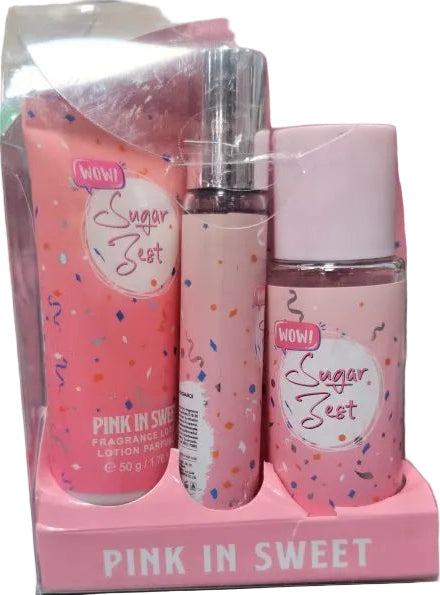 WOW! Sugar Zest Pink In Sweet Travel 3 PCS Set