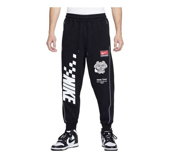 Nike M Nsw Trend Fleece Jogger-Black/White Shoe Dog NWT