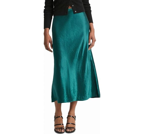 Vince Women's Shaped Hem Slip Skirt - Green - Size XS - Jade Lake, New