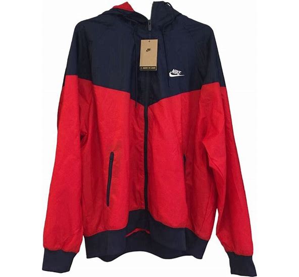 Nike Nsw Spe Wvn Lnd Wr Hd Jacket-Midnight Navy and Red NWT