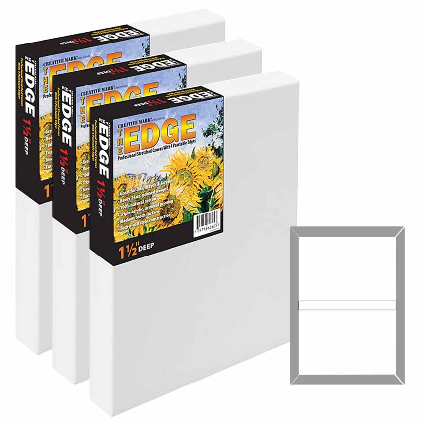 The Edge All Media 1-1/2" Deep Cotton Stretched Canvas 24x24