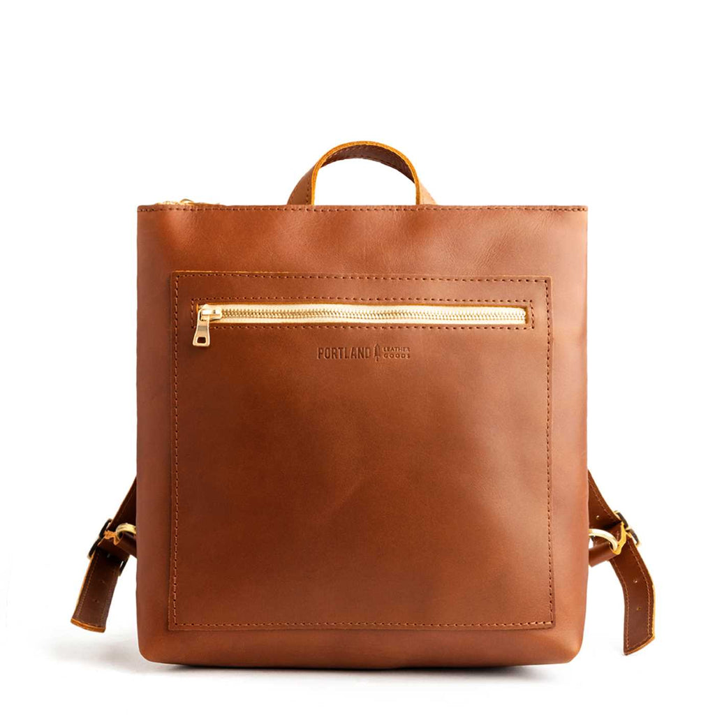 Portland Leather Tote Backpack , Large - Honey Color